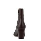 Amy Ankle Boot - Chocolate Leather 3 Block