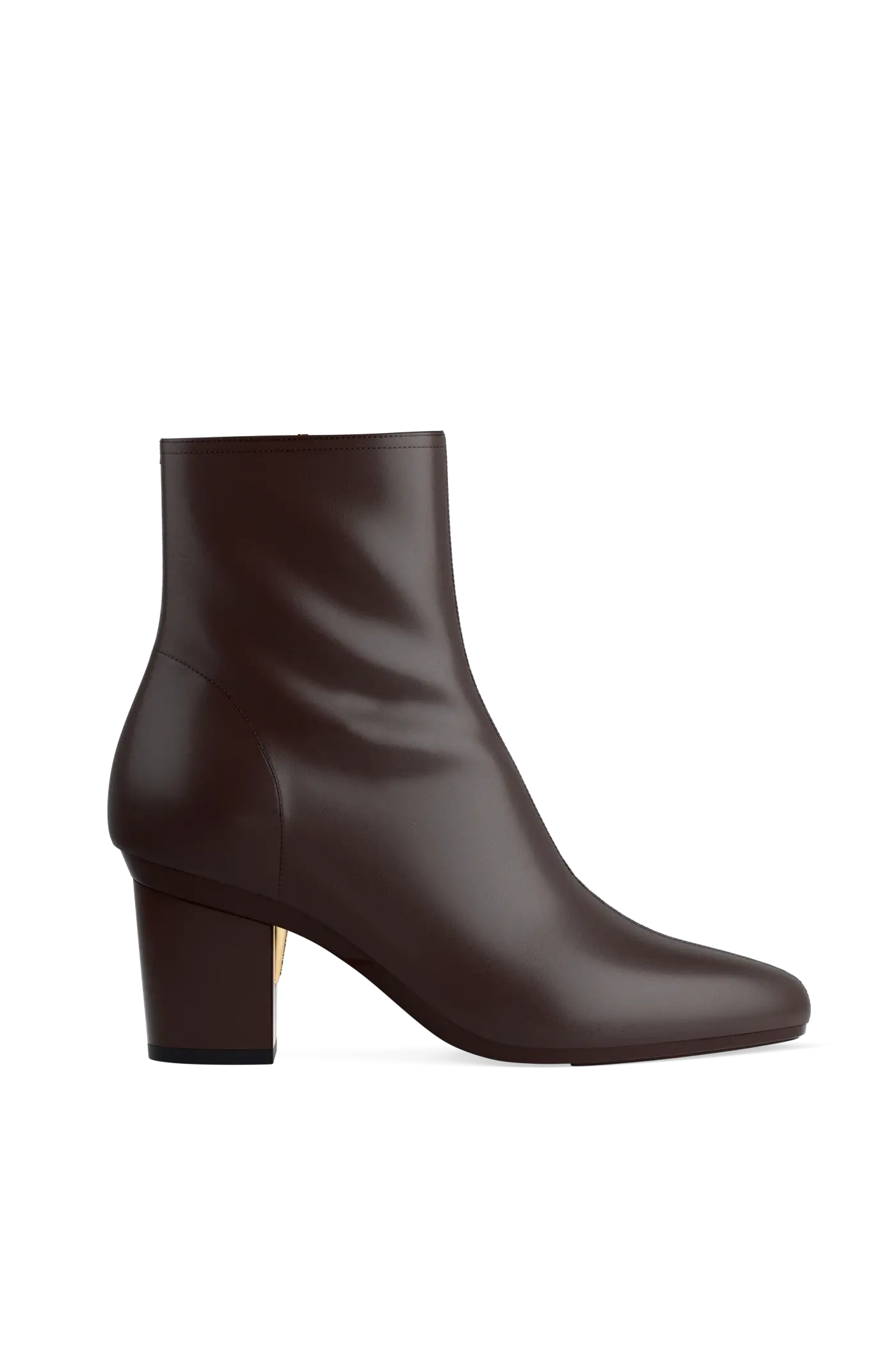 The Amy Bootie - Chocolate Leather 3 Block