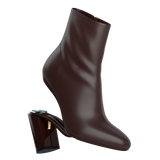 Amy Ankle Boot - Chocolate Leather 4 Block