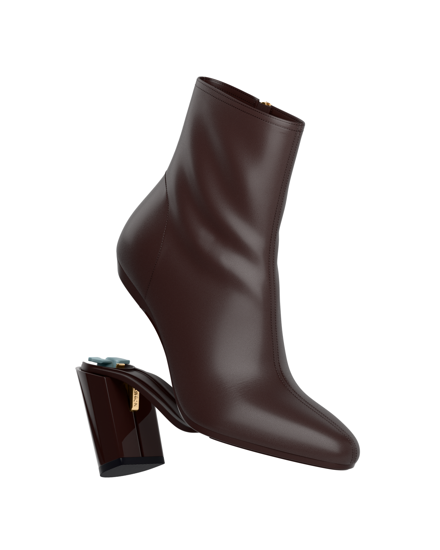 Amy Ankle Boot - Chocolate Leather 4 Block