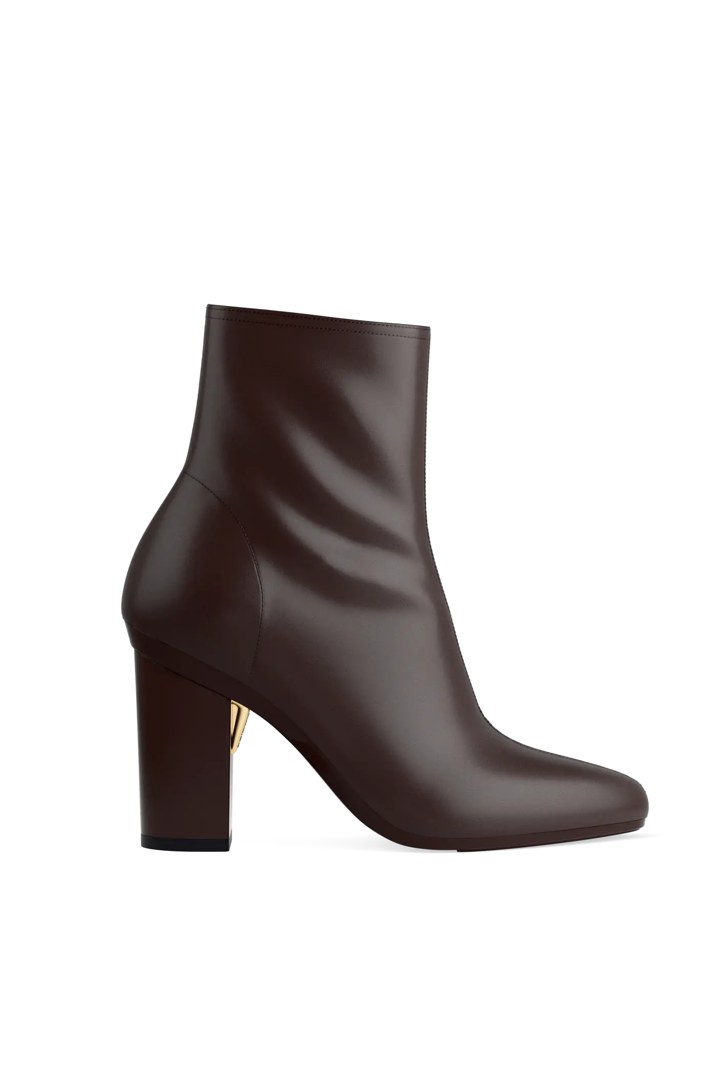 The Amy Bootie - Chocolate Leather 4 Block