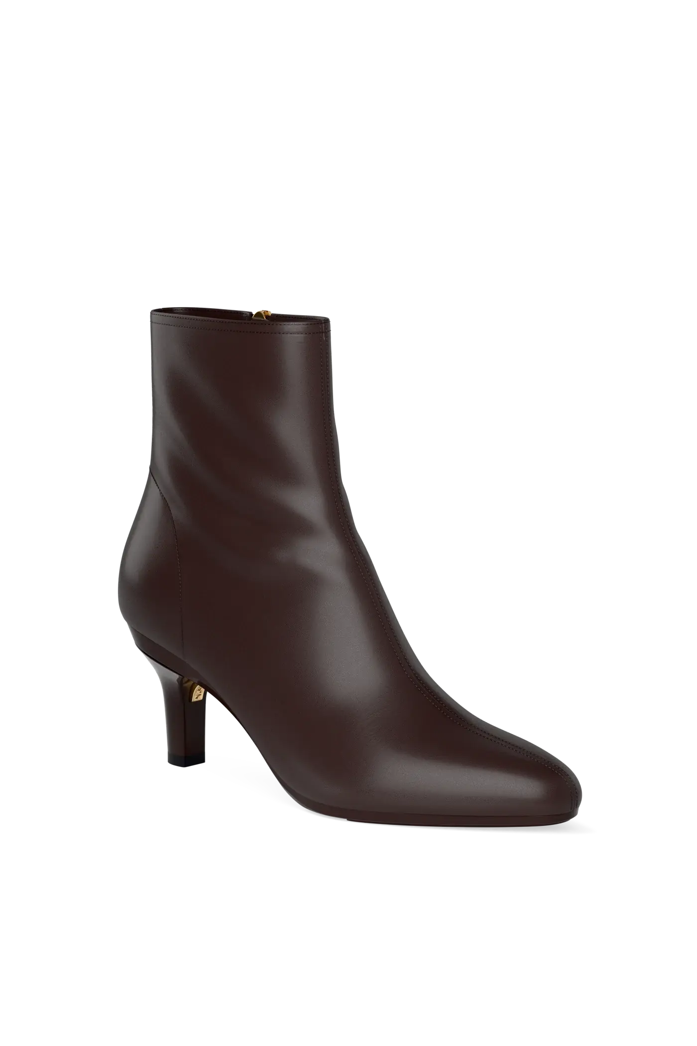 The Amy Bootie - Chocolate Leather 3 Stiletto
