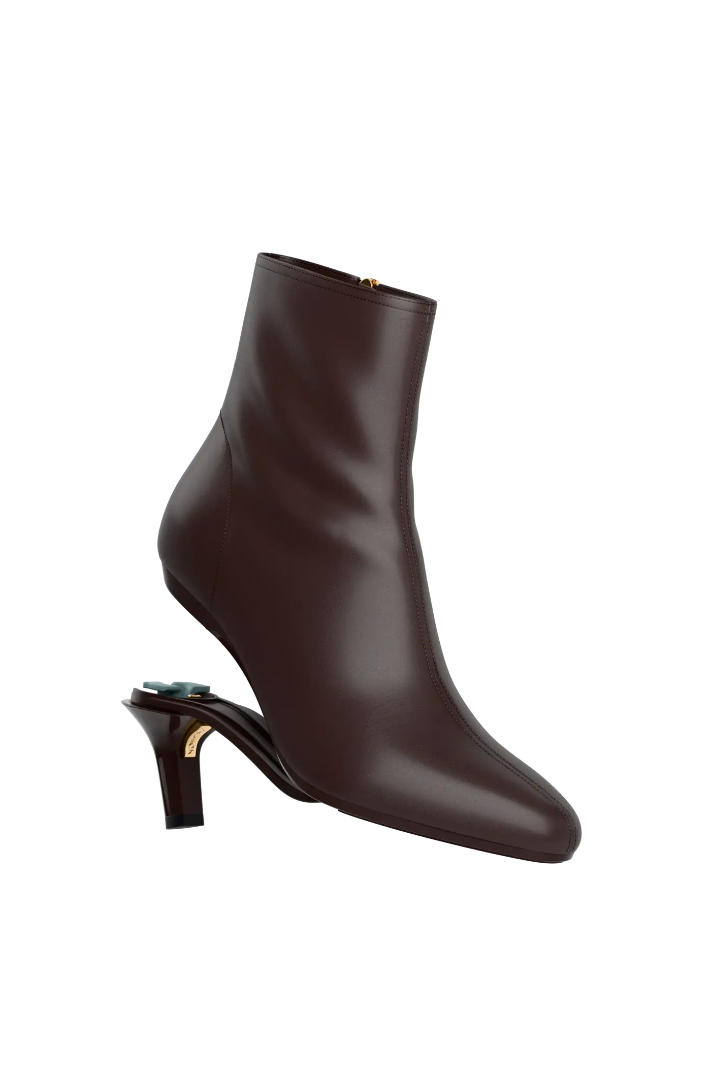The Amy Bootie - Chocolate Leather 3 Stiletto