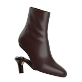Amy Ankle Boot - Chocolate Leather 3 Stiletto