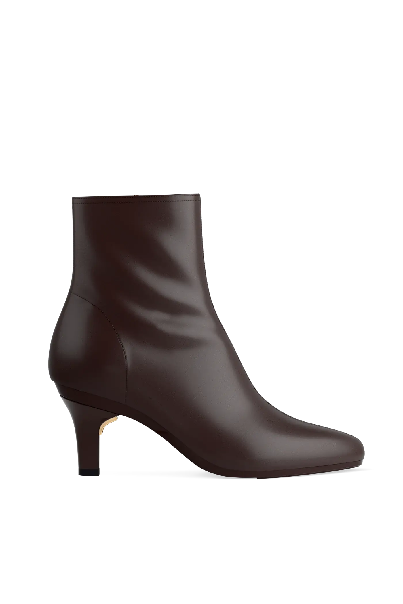 The Amy Bootie - Chocolate Leather 3 Stiletto