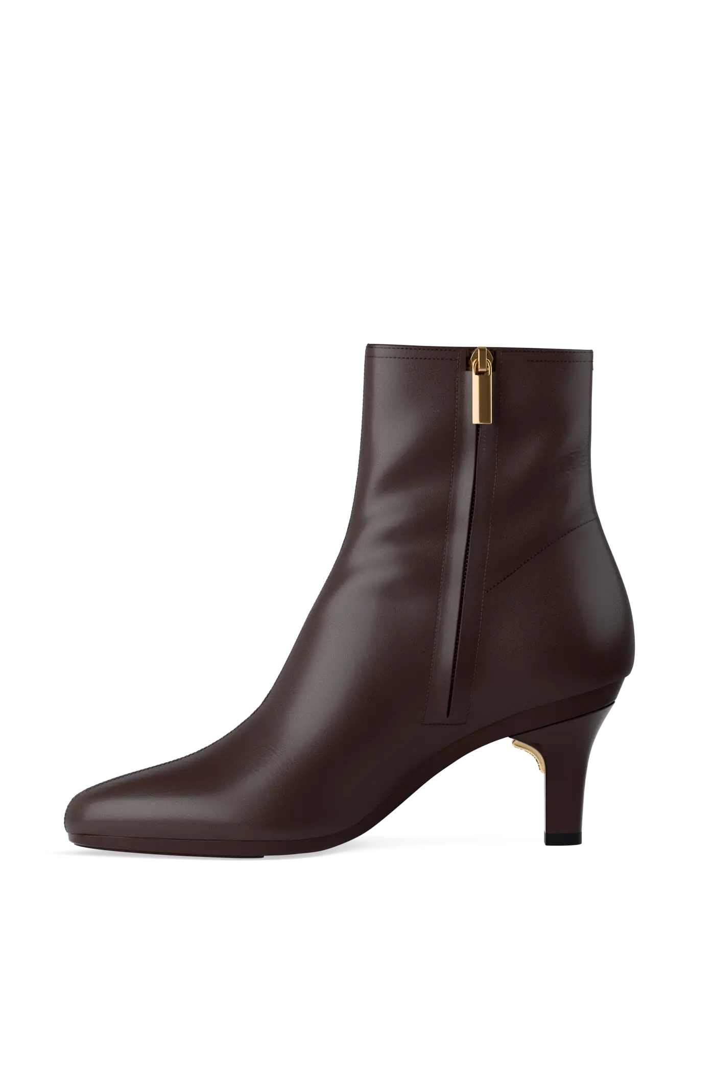 The Amy Bootie - Chocolate Leather 3 Stiletto