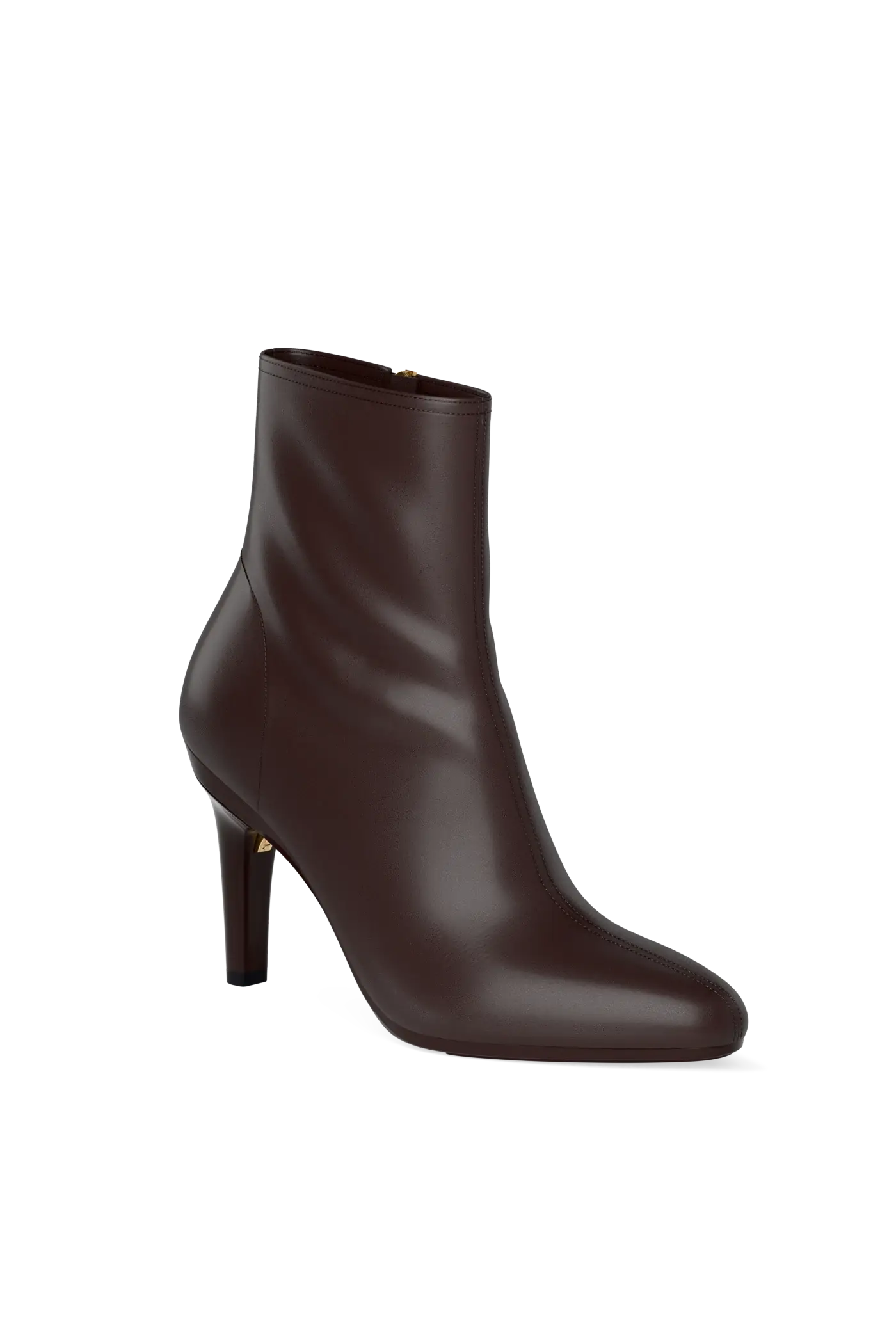 The Amy Bootie - Chocolate Leather 4 Stiletto