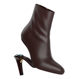 Amy Ankle Boot - Chocolate Leather 4 Stiletto
