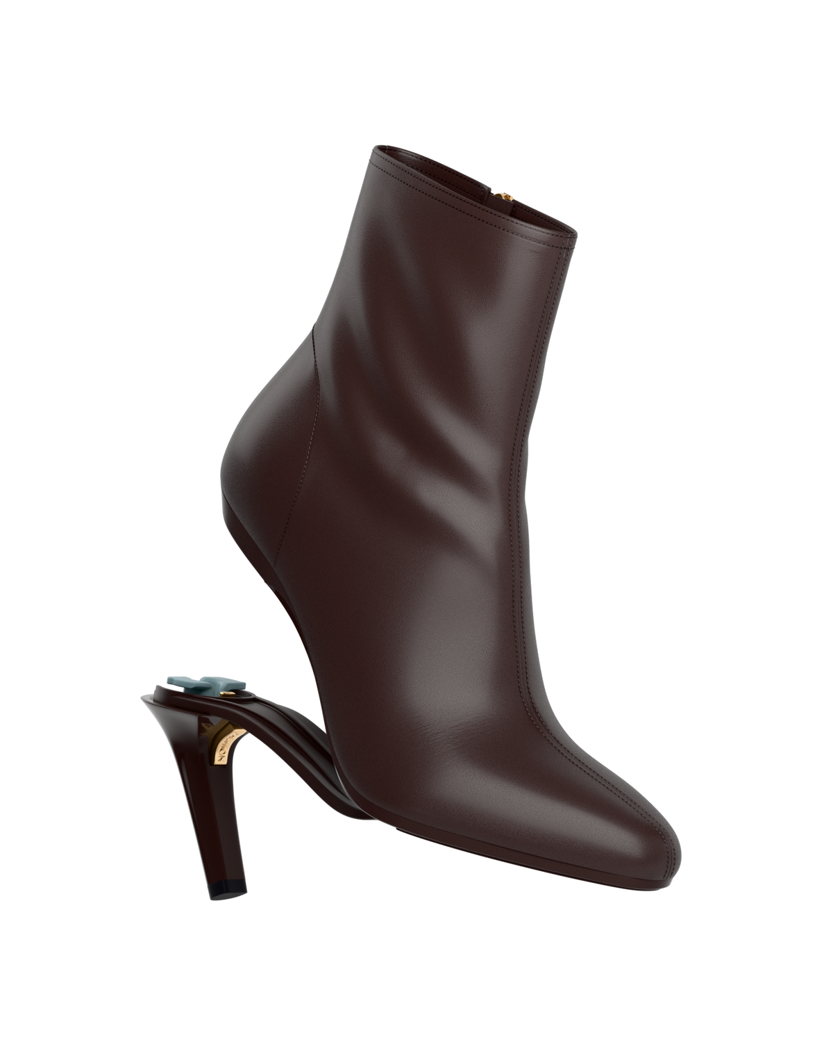The Amy Bootie - Chocolate Leather 4 Stiletto