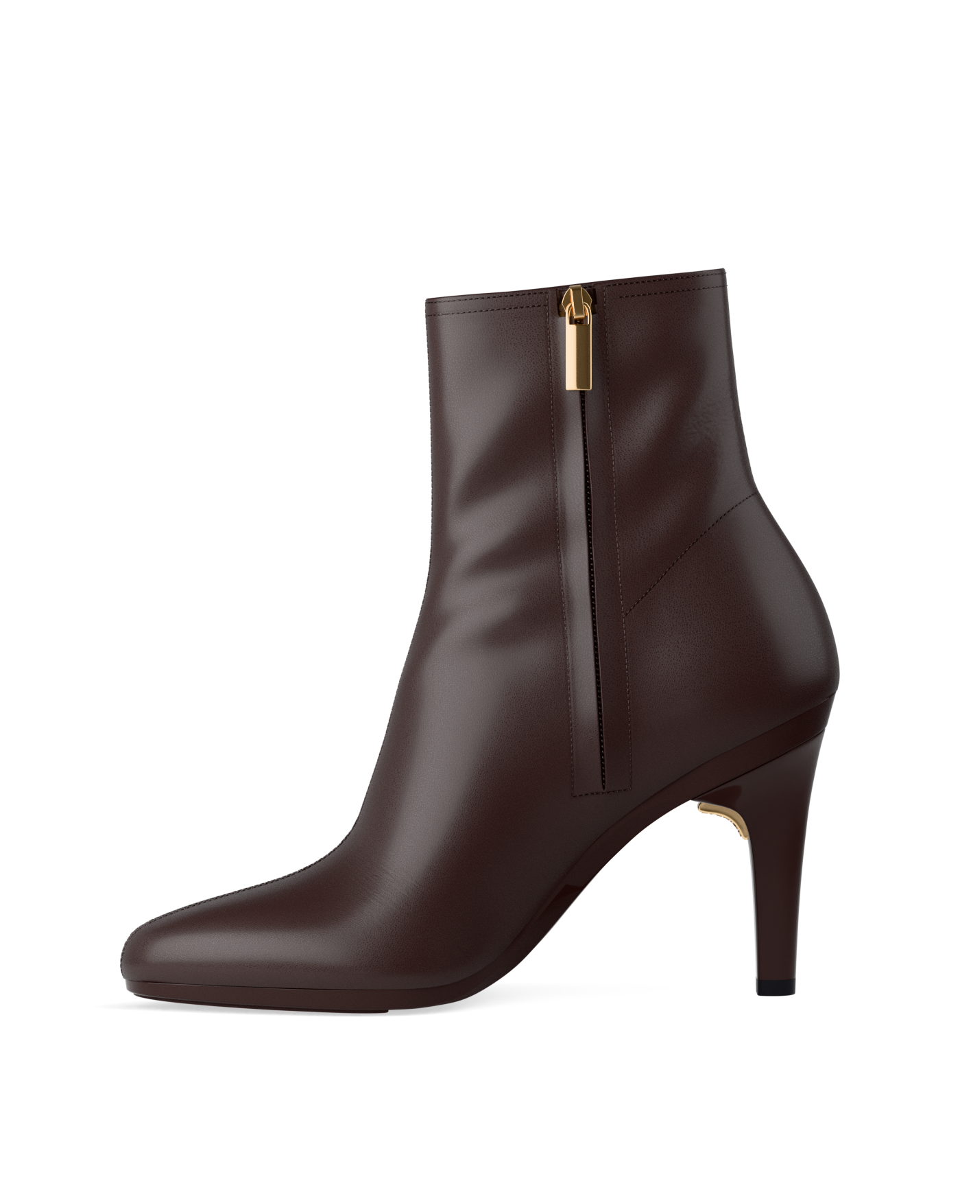 Amy Ankle Boot - Chocolate Leather 4 Stiletto