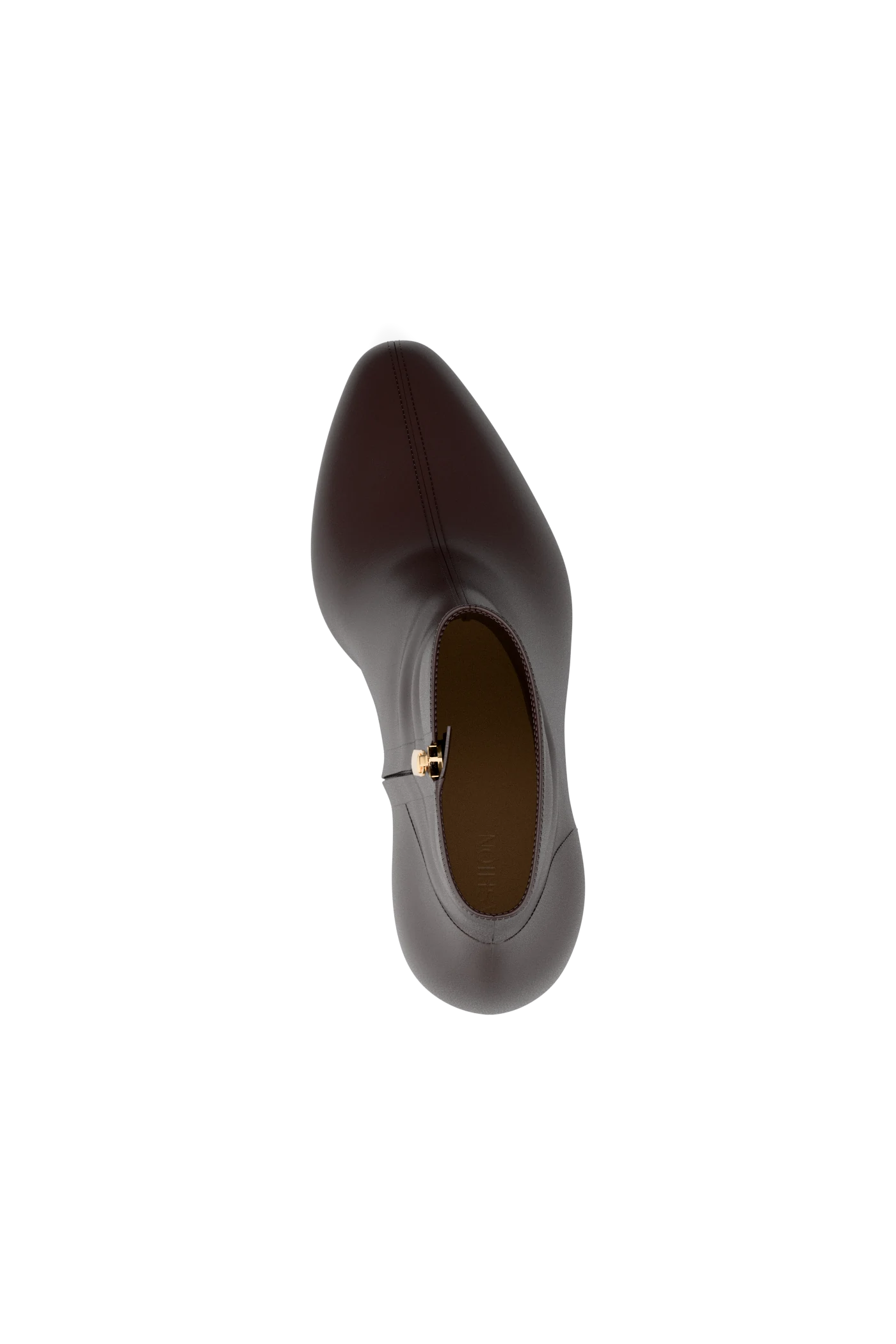 The Amy Bootie - Chocolate Leather 3 Stiletto