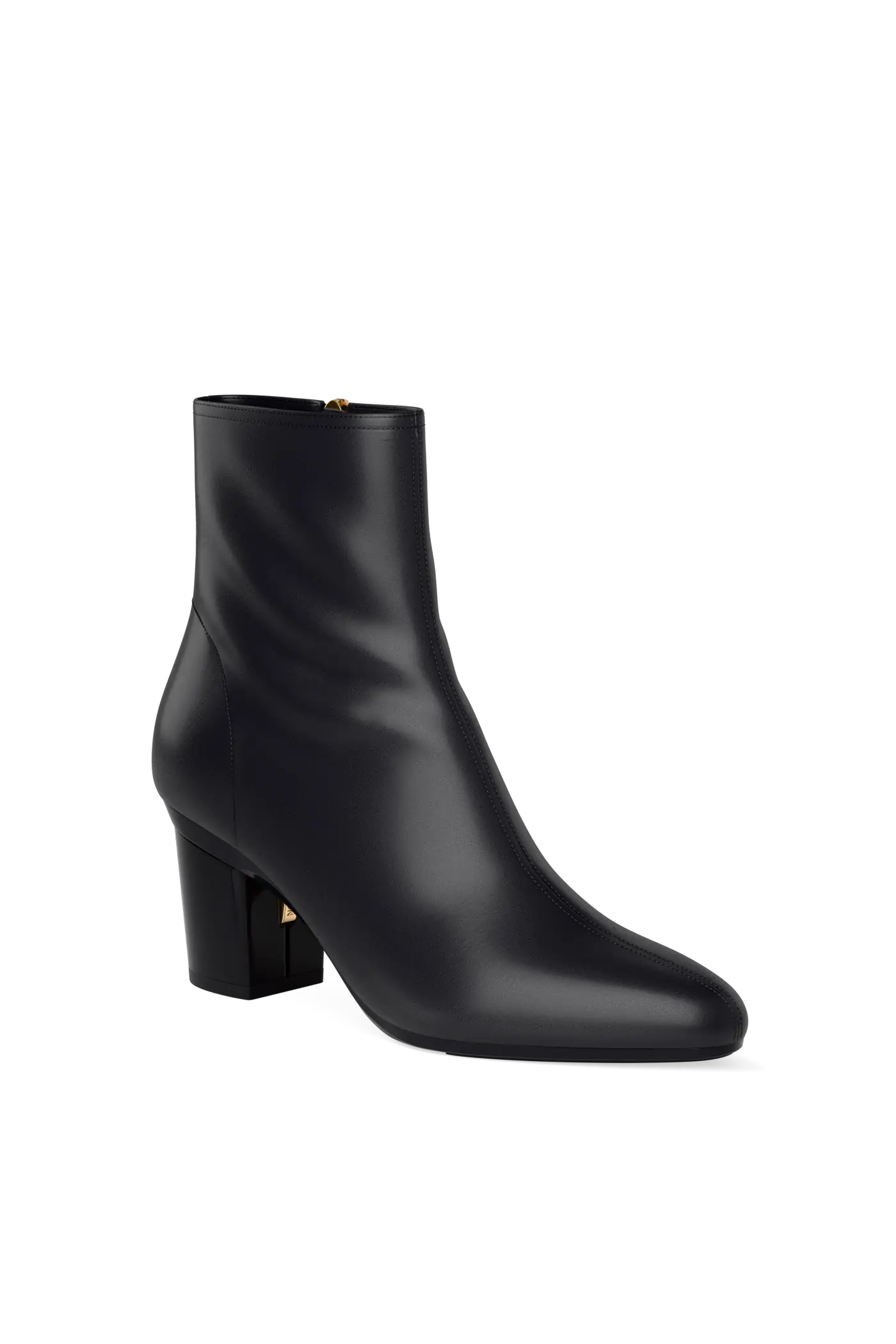 The Amy Bootie - Coal Leather 3 Block - Coal Leather / 3" / Block / 5
