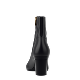 Amy Ankle Boot - Coal Black Leather 3 Block