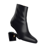 Amy Ankle Boot - Coal Black Leather 3 Block