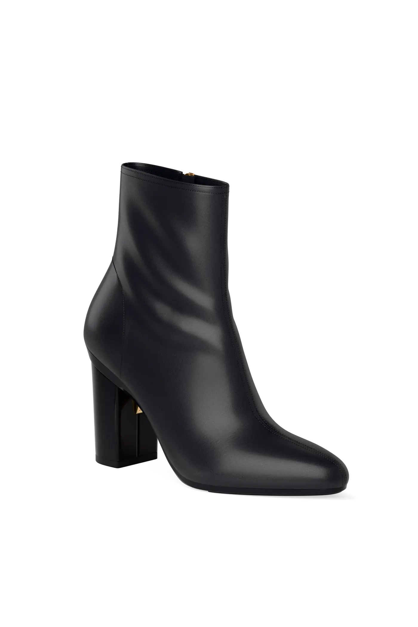 The Amy Bootie - Coal Leather 4 Block