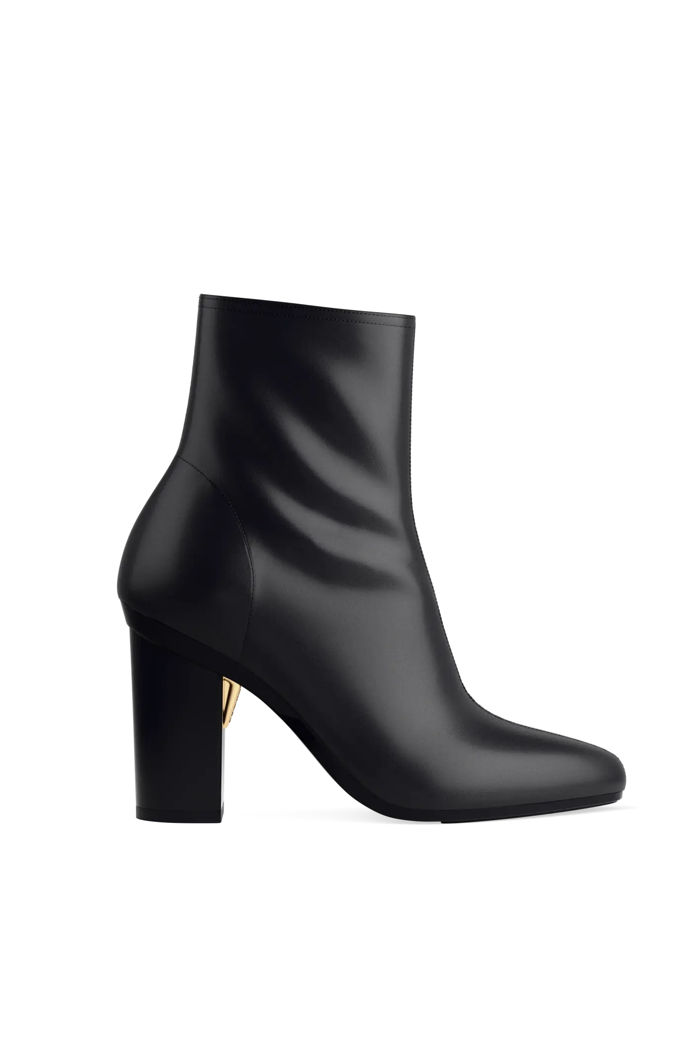 The Amy Bootie - Coal Leather 4 Block
