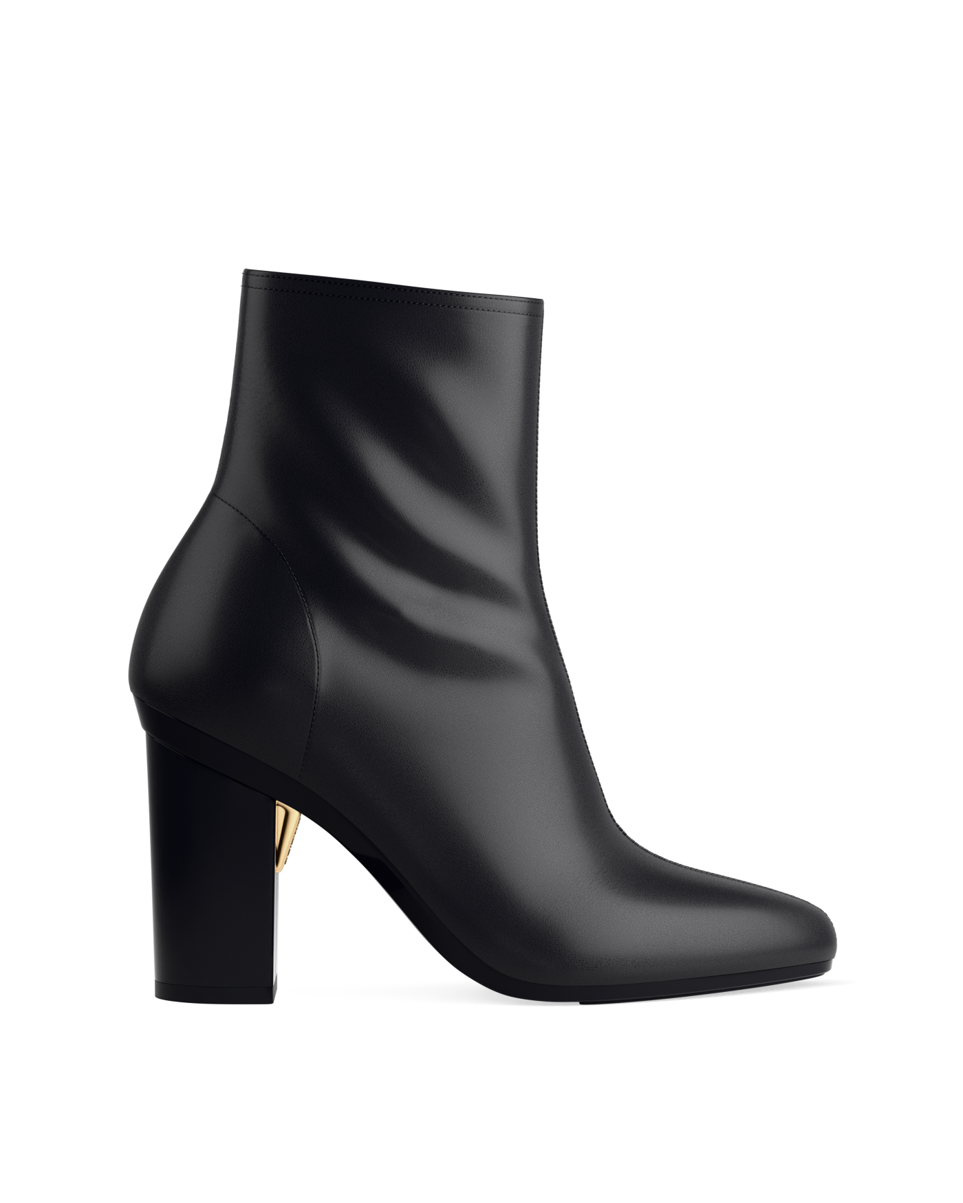 Amy Ankle Boot - Coal Black Leather 4 Block