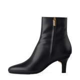 Amy Ankle Boot - Coal Black Leather 3 Stiletto