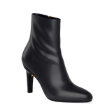 Amy Ankle Boot - Coal Black Leather 4 Stiletto