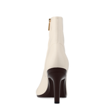 Amy Ankle Boot - Ivory Leather 4 Stiletto
