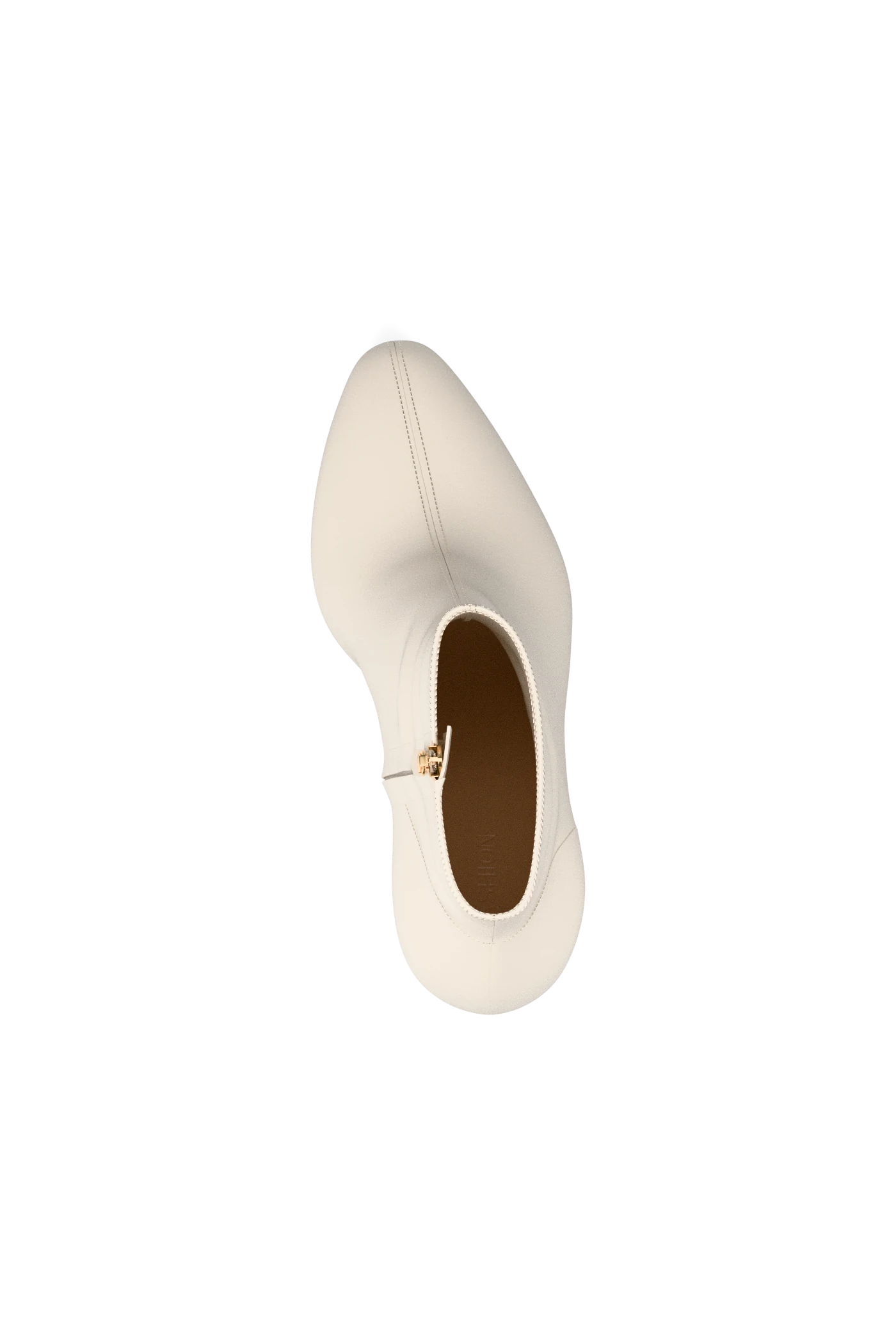 The Amy Bootie - Ivory Leather 3 Stiletto