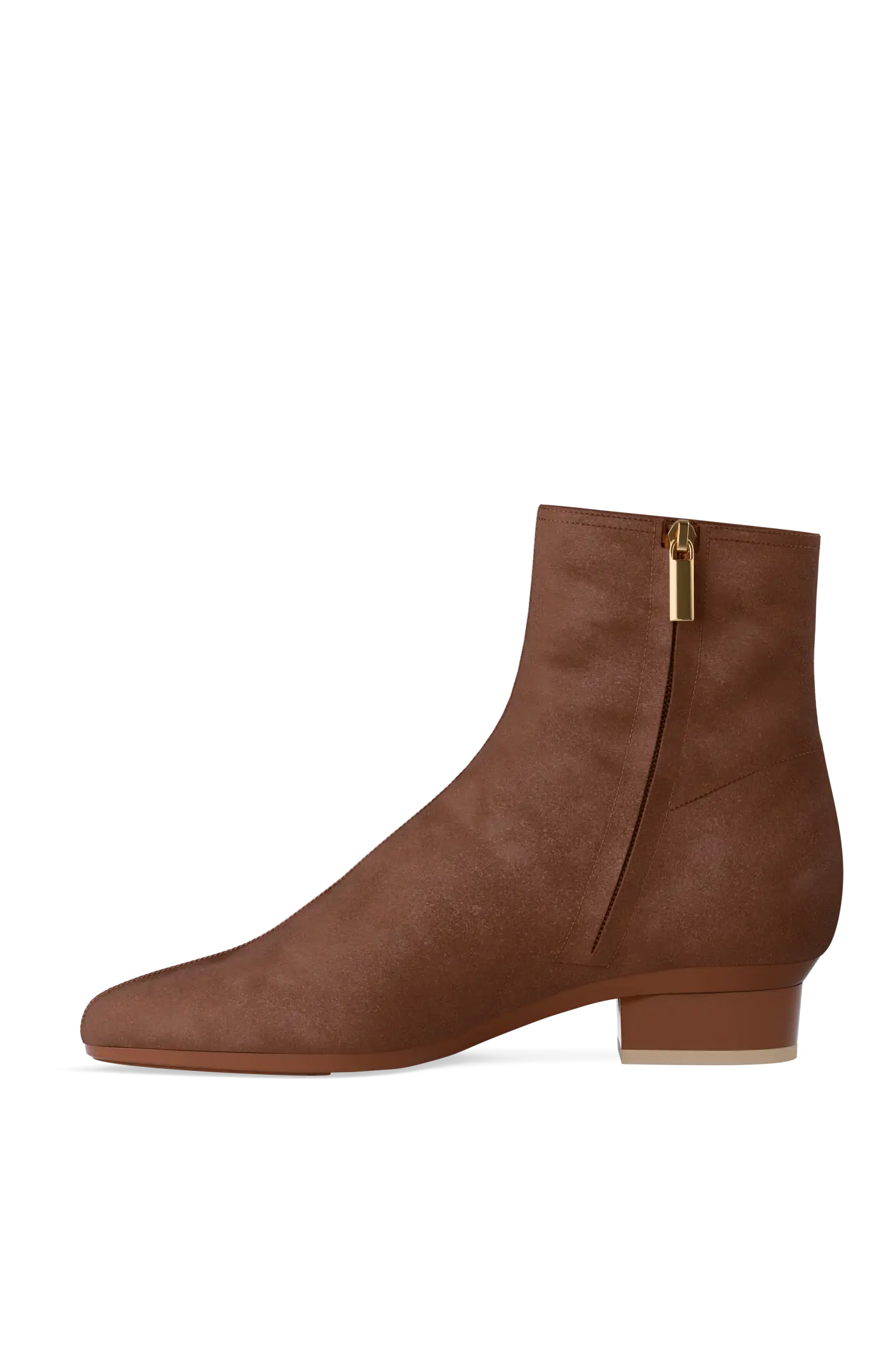 The Amy Bootie - Walnut Suede