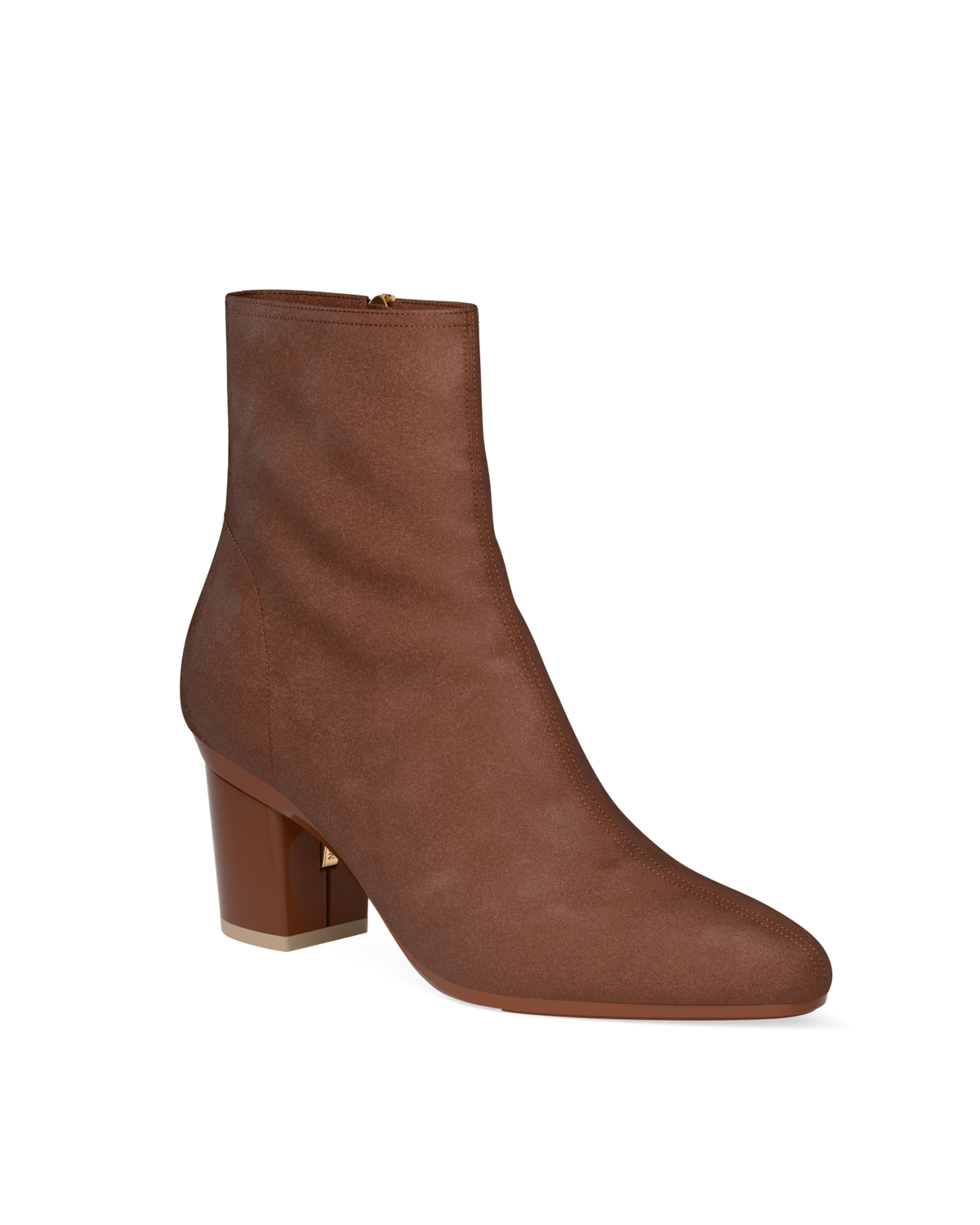 The Amy Bootie - Walnut Suede 3 Block