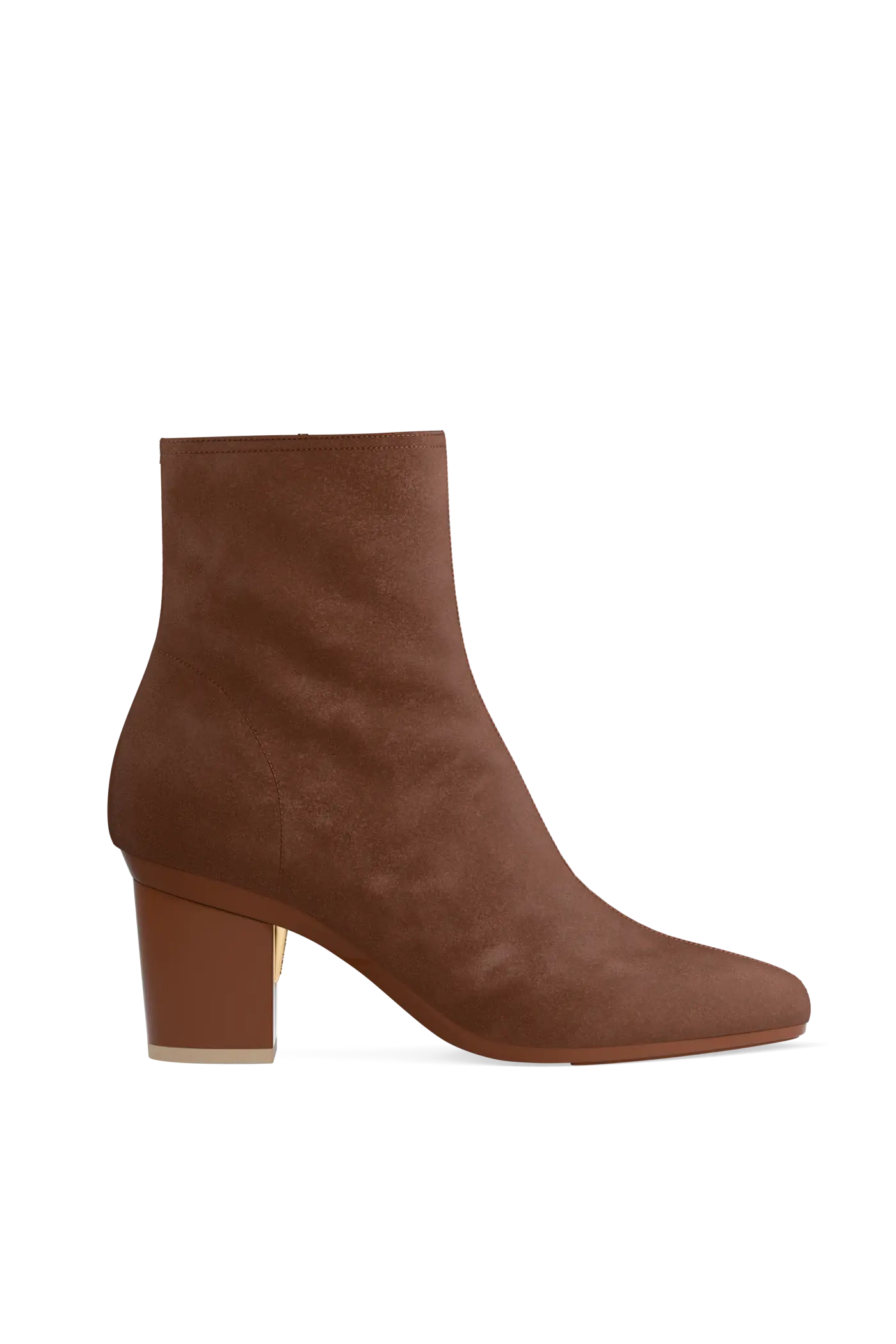 The Amy Bootie - Walnut Suede 3 Block