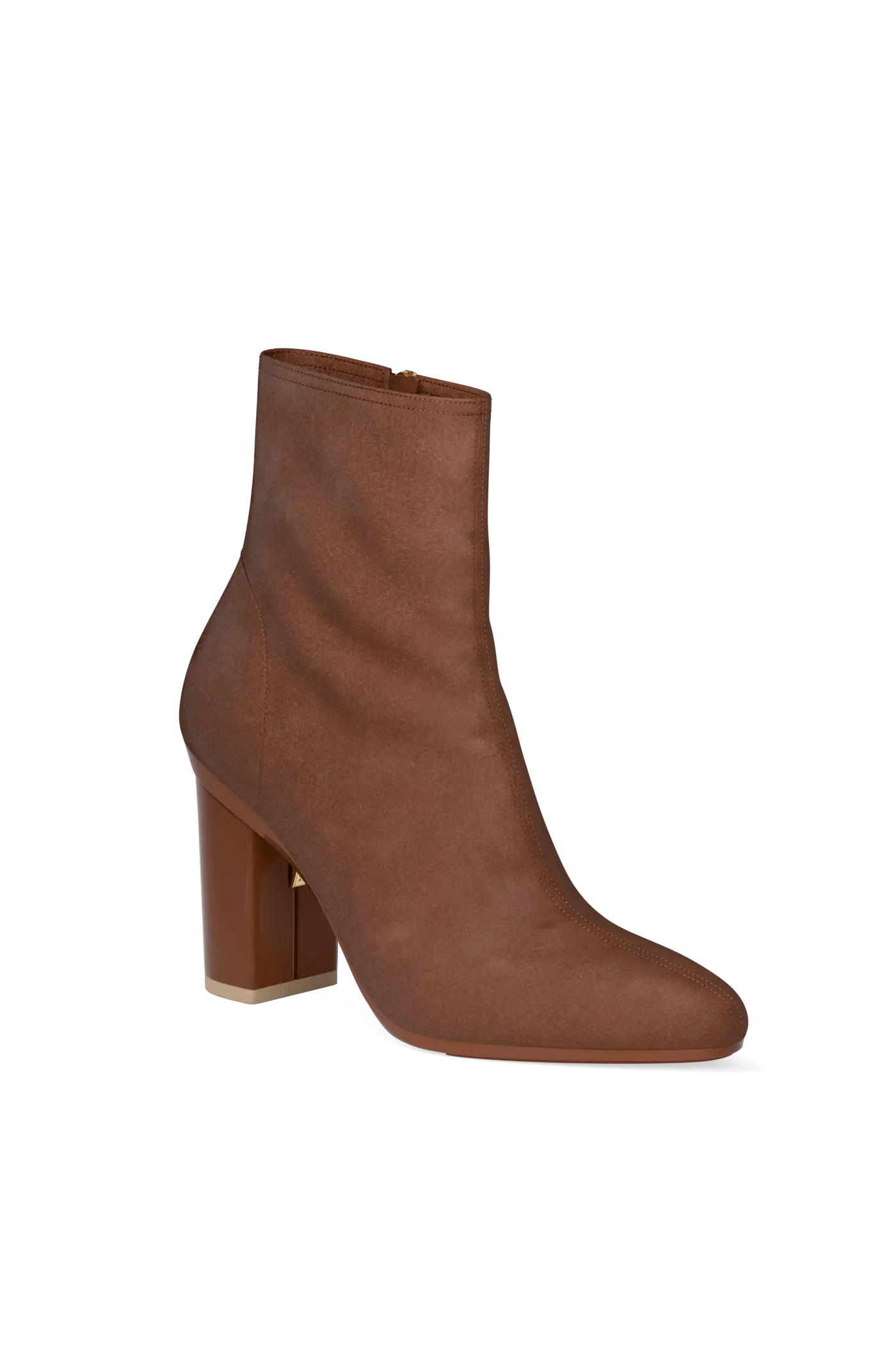 The Amy Bootie - Walnut Suede 4 Block