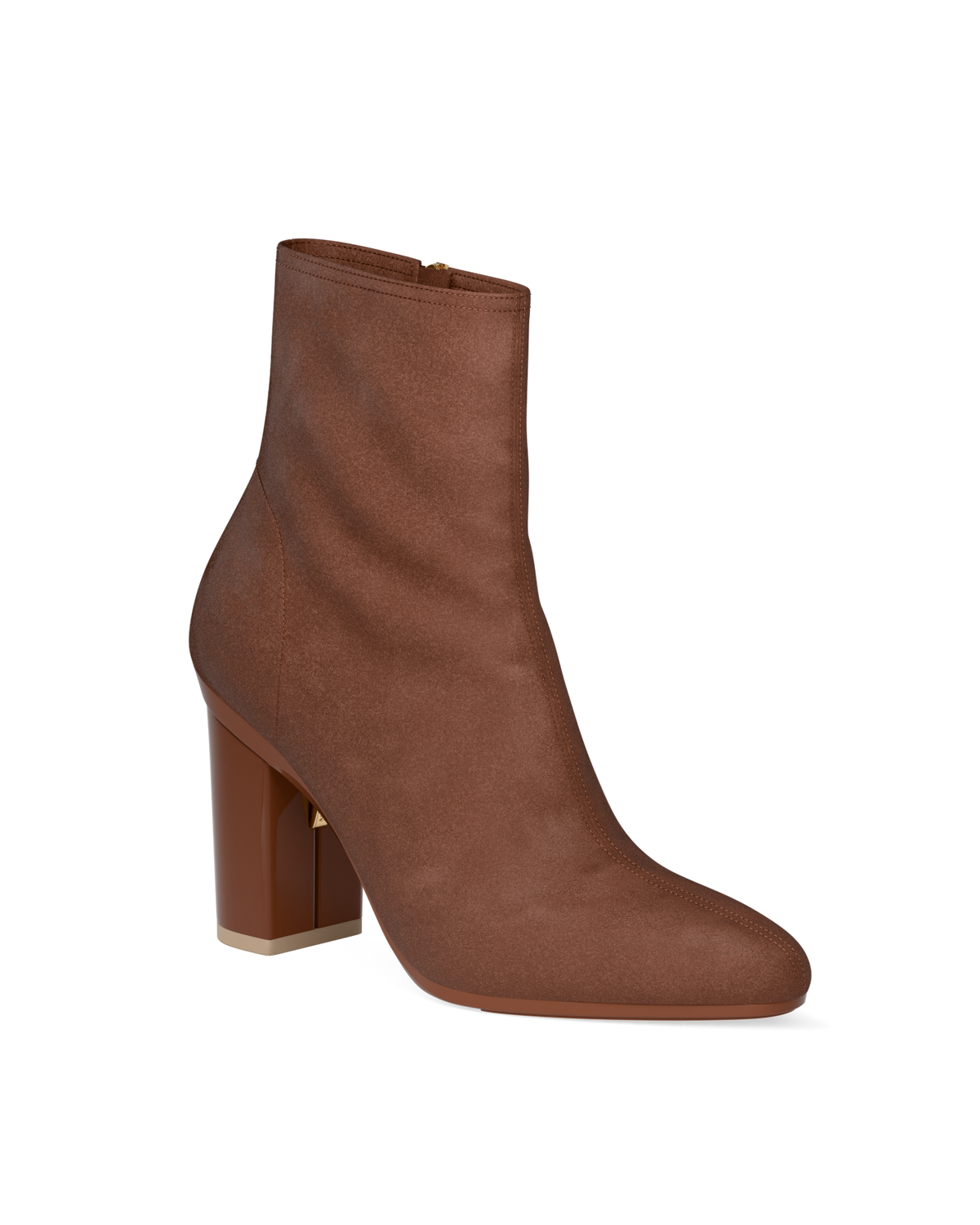 The Amy Bootie - Walnut Suede 4 Block