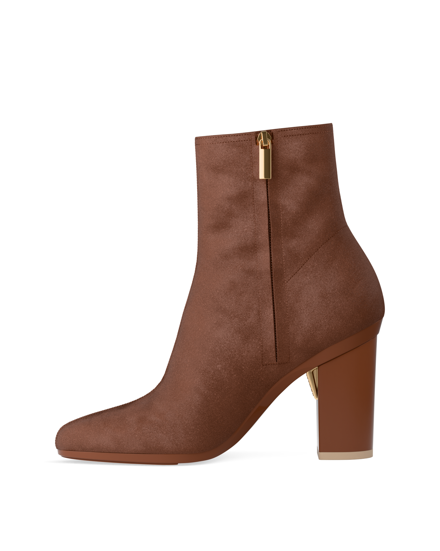 Amy Ankle Boot - Walnut Suede 4 Block