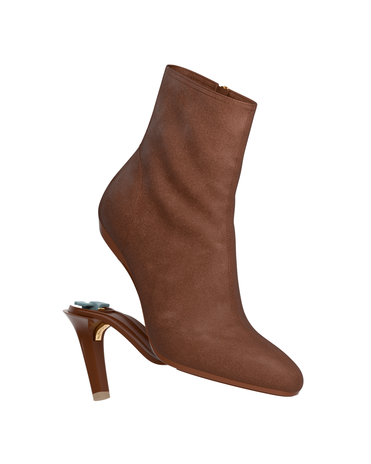 The Amy Bootie - Walnut Suede 4 Stiletto