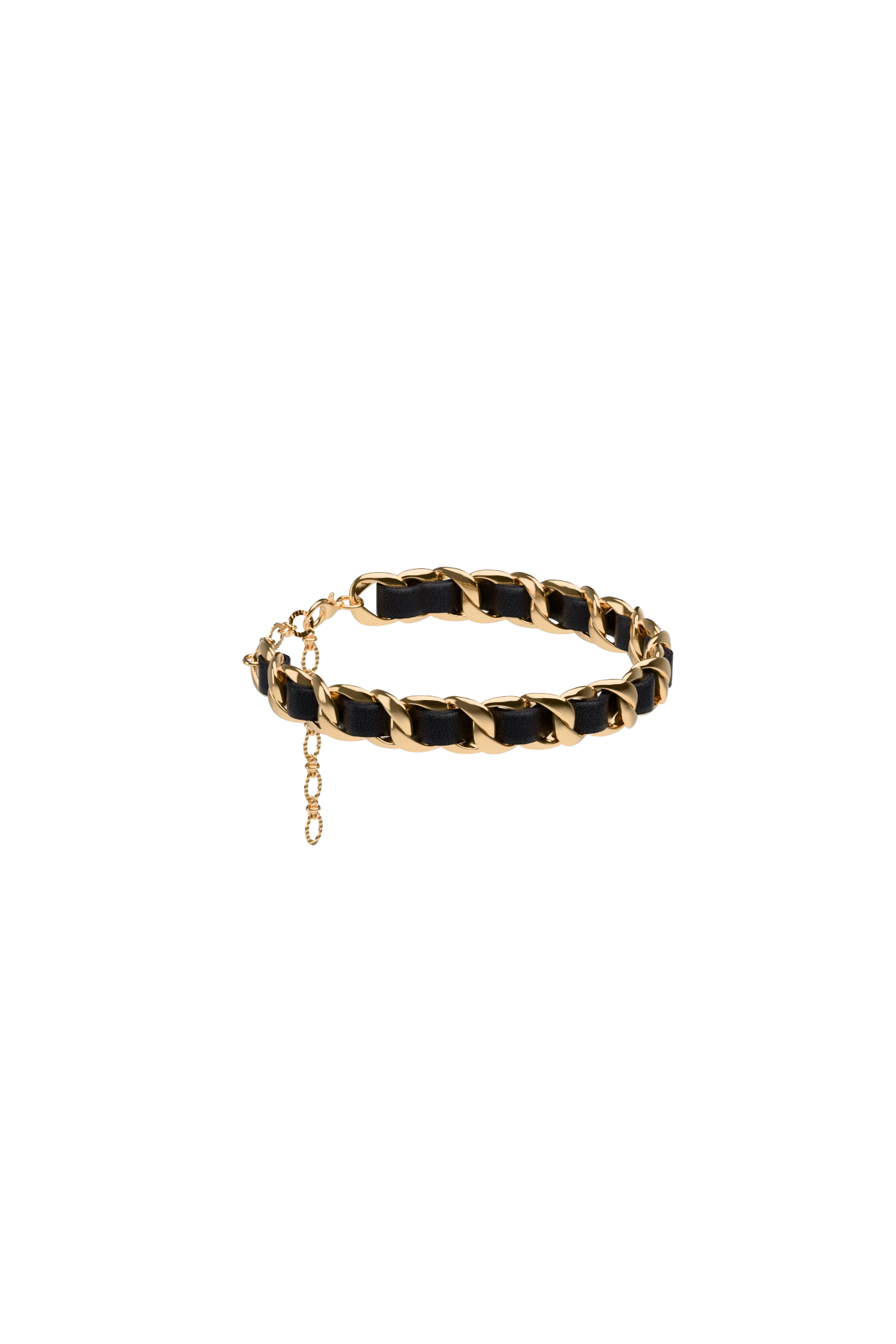 Coal Leather Ankle Chain