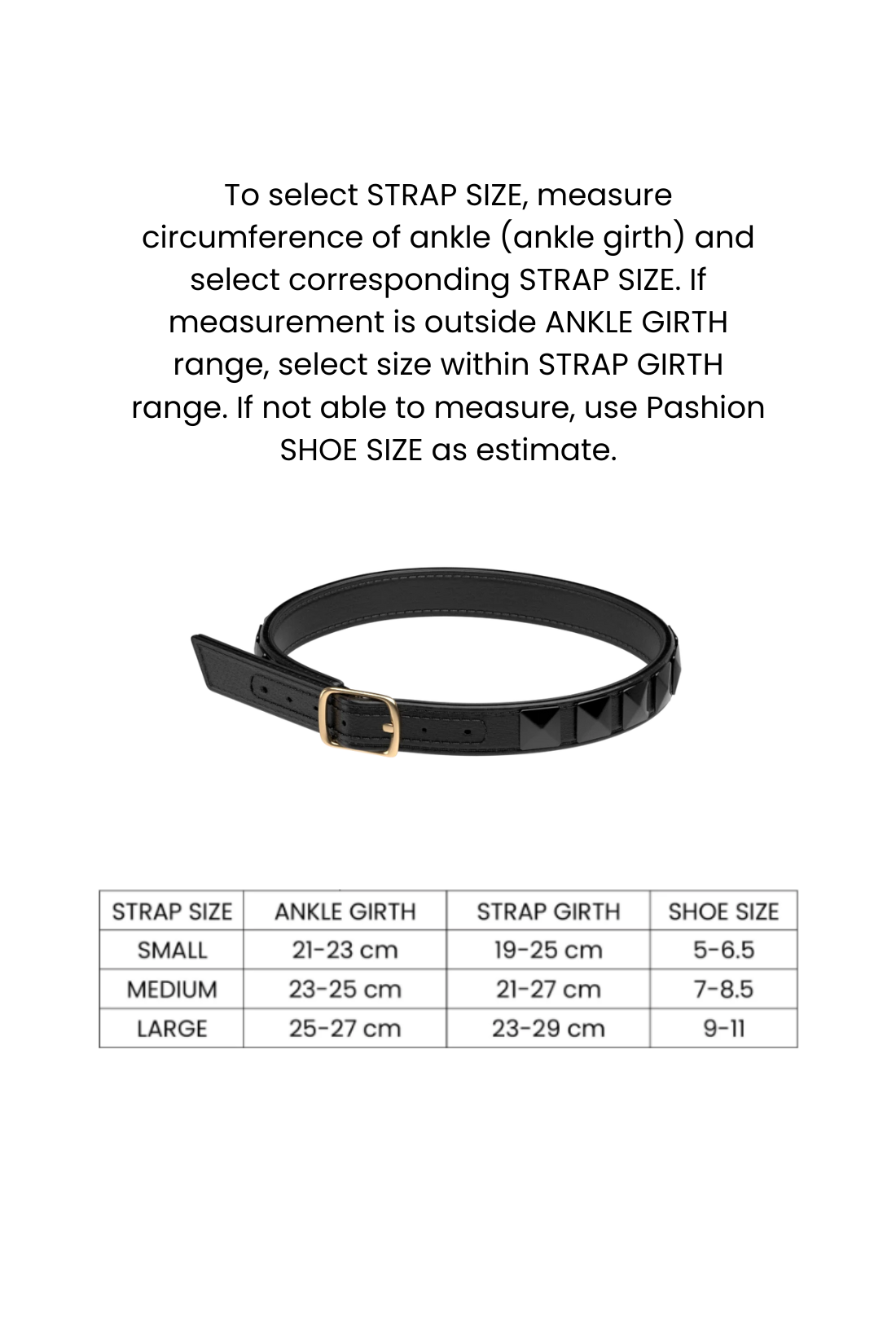 Coal Stud Ankle Strap