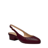 Anna Slingback - Cherry Mocha Leather 3" Block