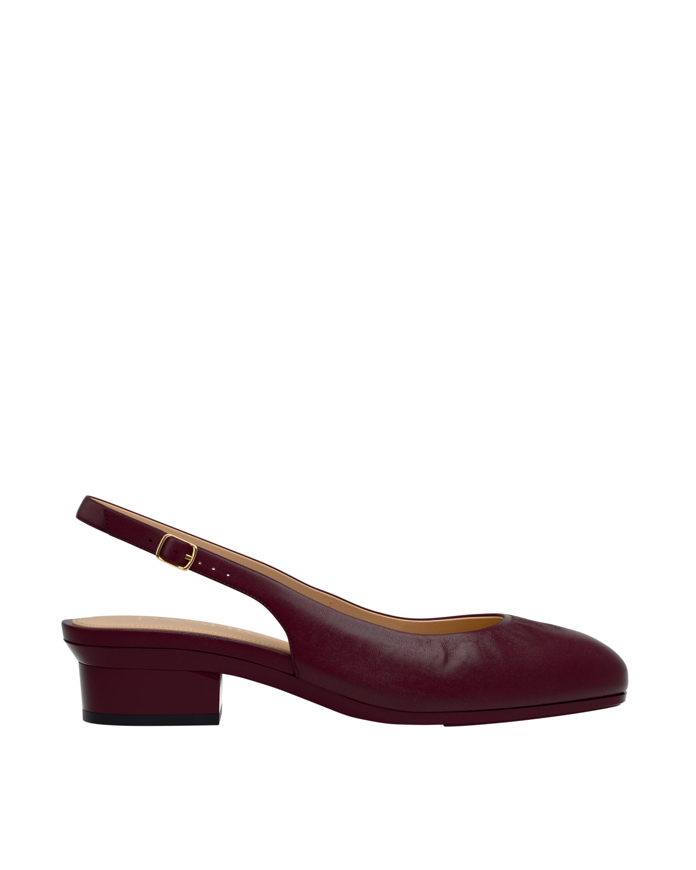 Anna Slingback - Cherry Mocha Leather Flat