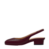 Anna Slingback - Cherry Mocha Leather Flat