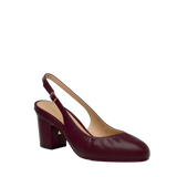 Anna Slingback - Cherry Mocha Leather 3" Block