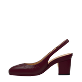 Anna Slingback - Cherry Mocha Leather 3" Block