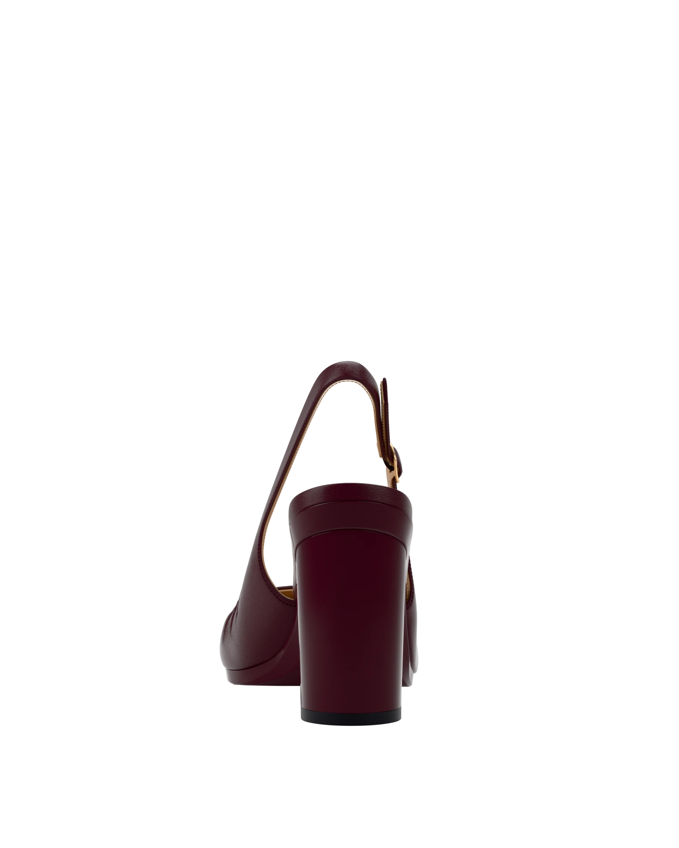 Anna Slingback - Cherry Mocha Leather 4" Block