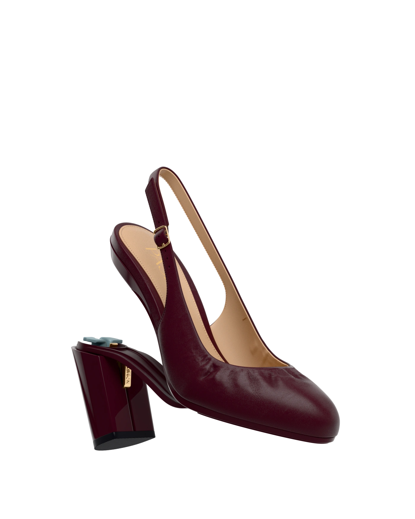 Anna Slingback - Cherry Mocha Leather Flat
