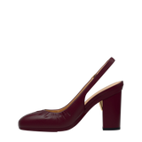 Anna Slingback - Cherry Mocha Leather 4" Block