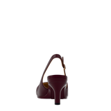 Anna Slingback - Cherry Mocha Leather 3" Stiletto