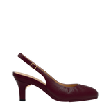 Anna Slingback - Cherry Mocha Leather 3" Stiletto