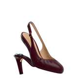 Anna Slingback - Cherry Mocha Leather 4" Stiletto