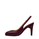 Anna Slingback - Cherry Mocha Leather 4" Stiletto