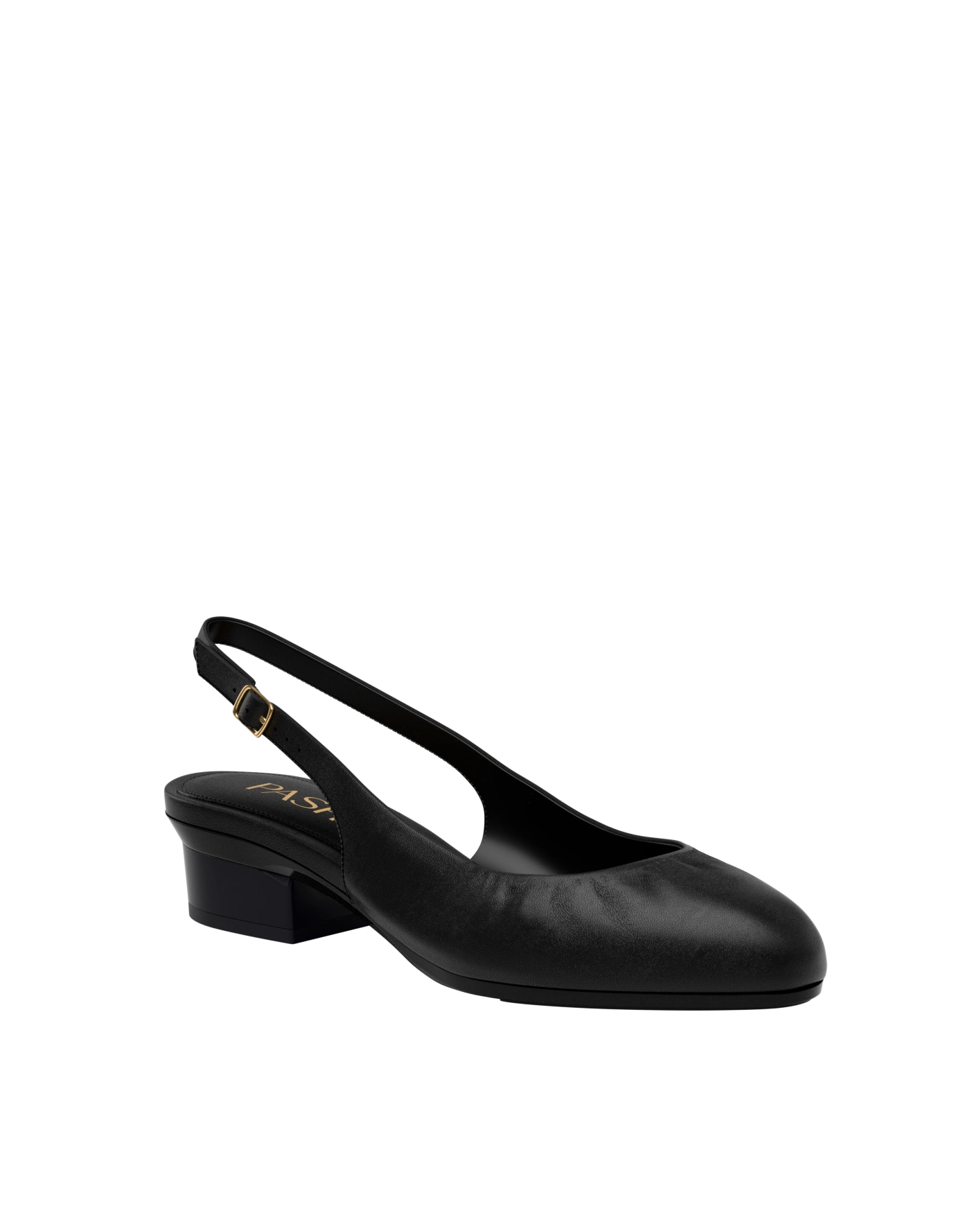 Ion Block Anna Slingback - Coal Black Leather 3