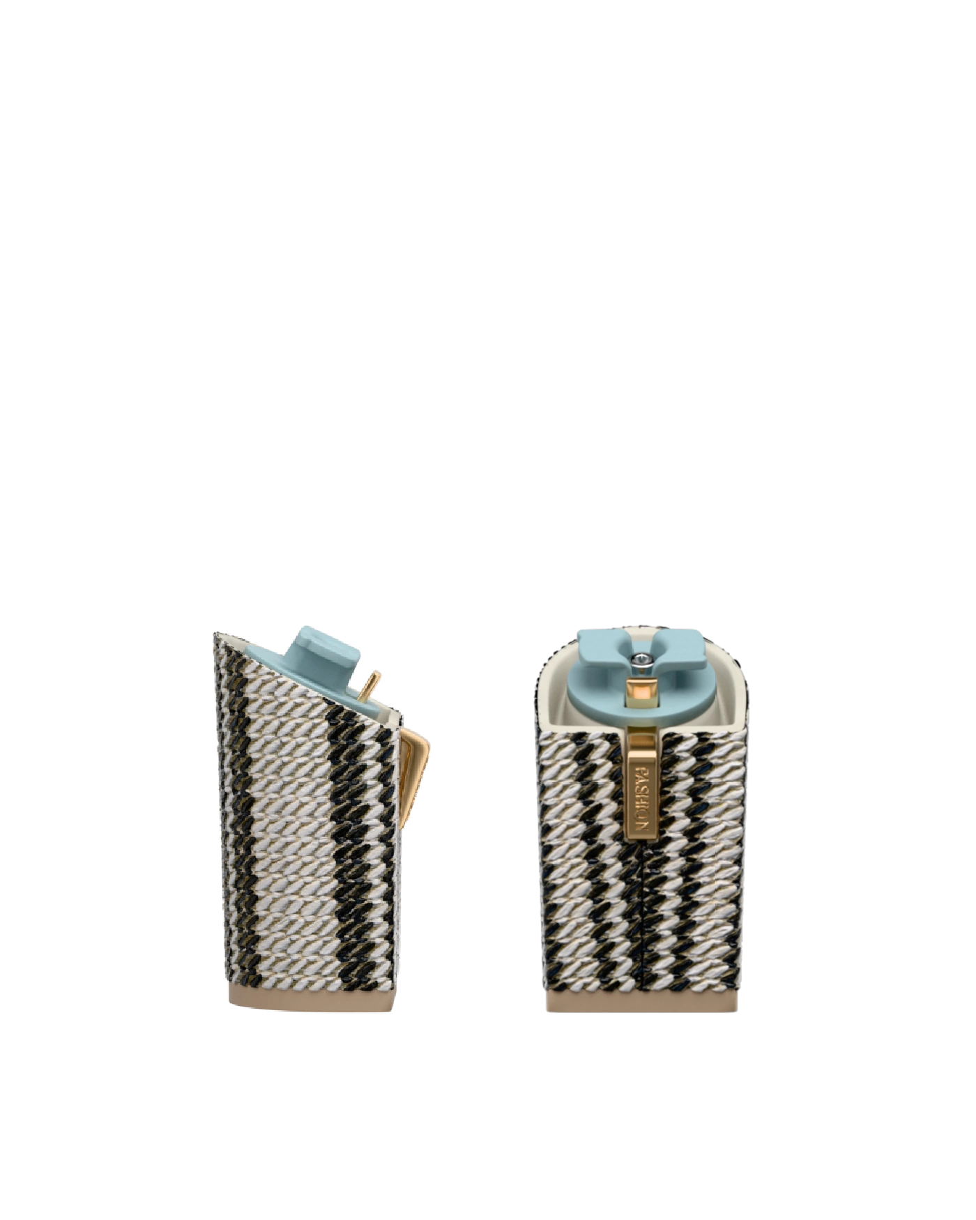 Block Heel Kit 4 Black & White Raffia, 4-inch interchangeable block heel. Pashion convertible heels go from heel to flat and are customizable with interchangeable heel kits.