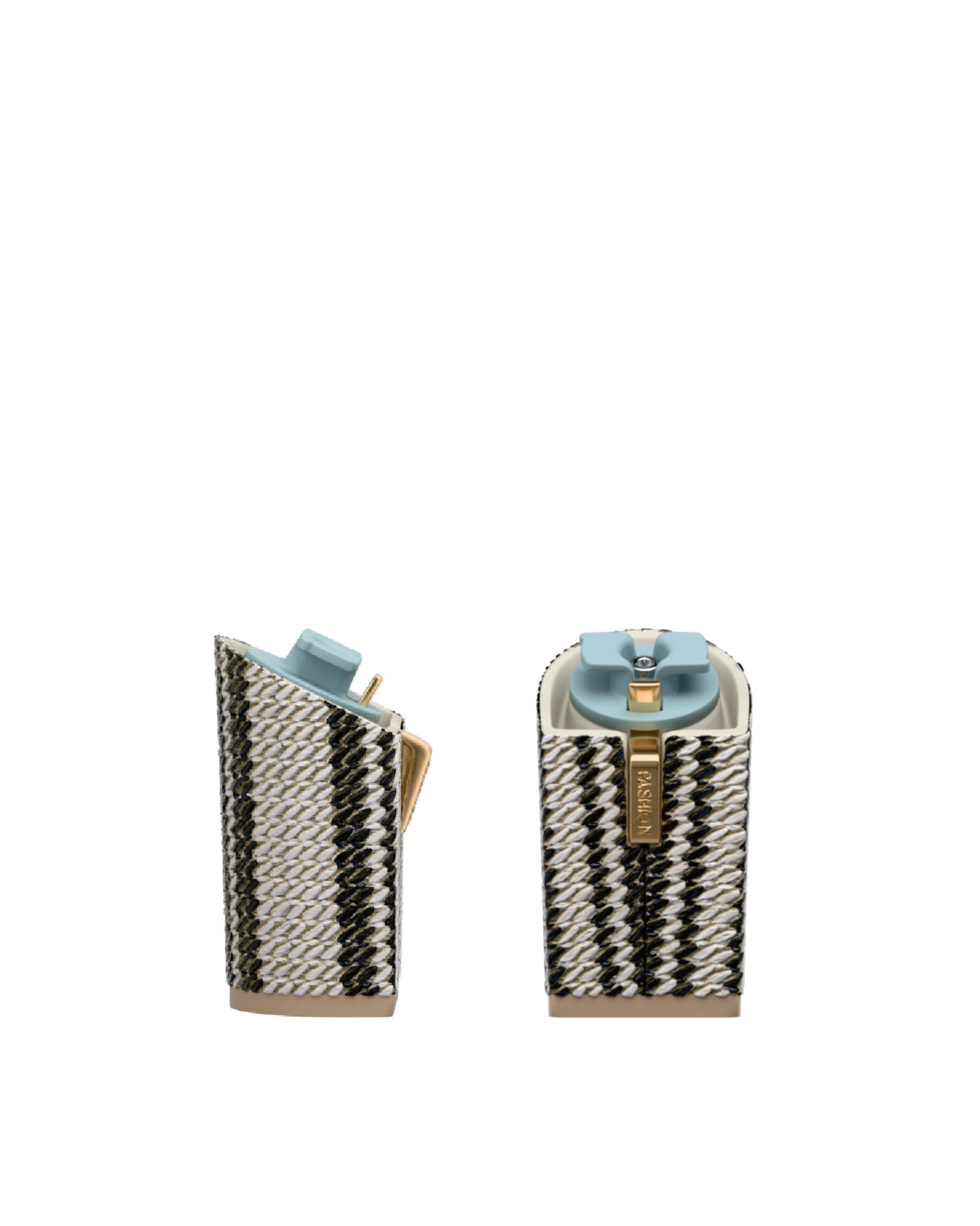 Block Heel Kit 4 Black & White Raffia, 4-inch interchangeable block heel. Pashion convertible heels go from heel to flat and are customizable with interchangeable heel kits.