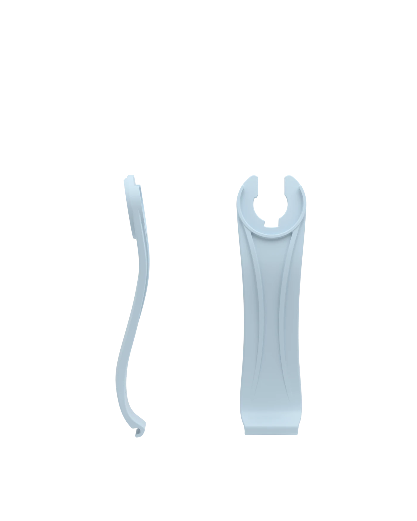 Stelo - Baby Blue, product view. Pashion convertible heels go from heel to flat and are customizable with interchangeable heel kits.